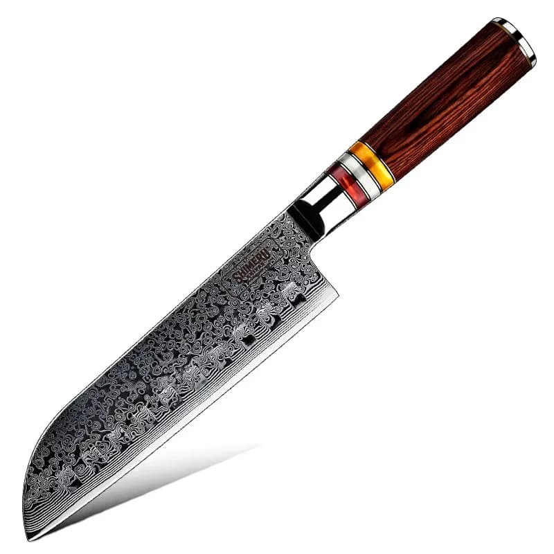 Hikari 光 7" Damacus Steel Professional Santoku Knife 三徳包丁