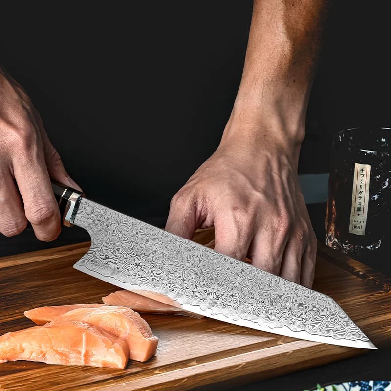 Hikari 8" Damascus Steel Kiritsuke Knife 切り付け包丁