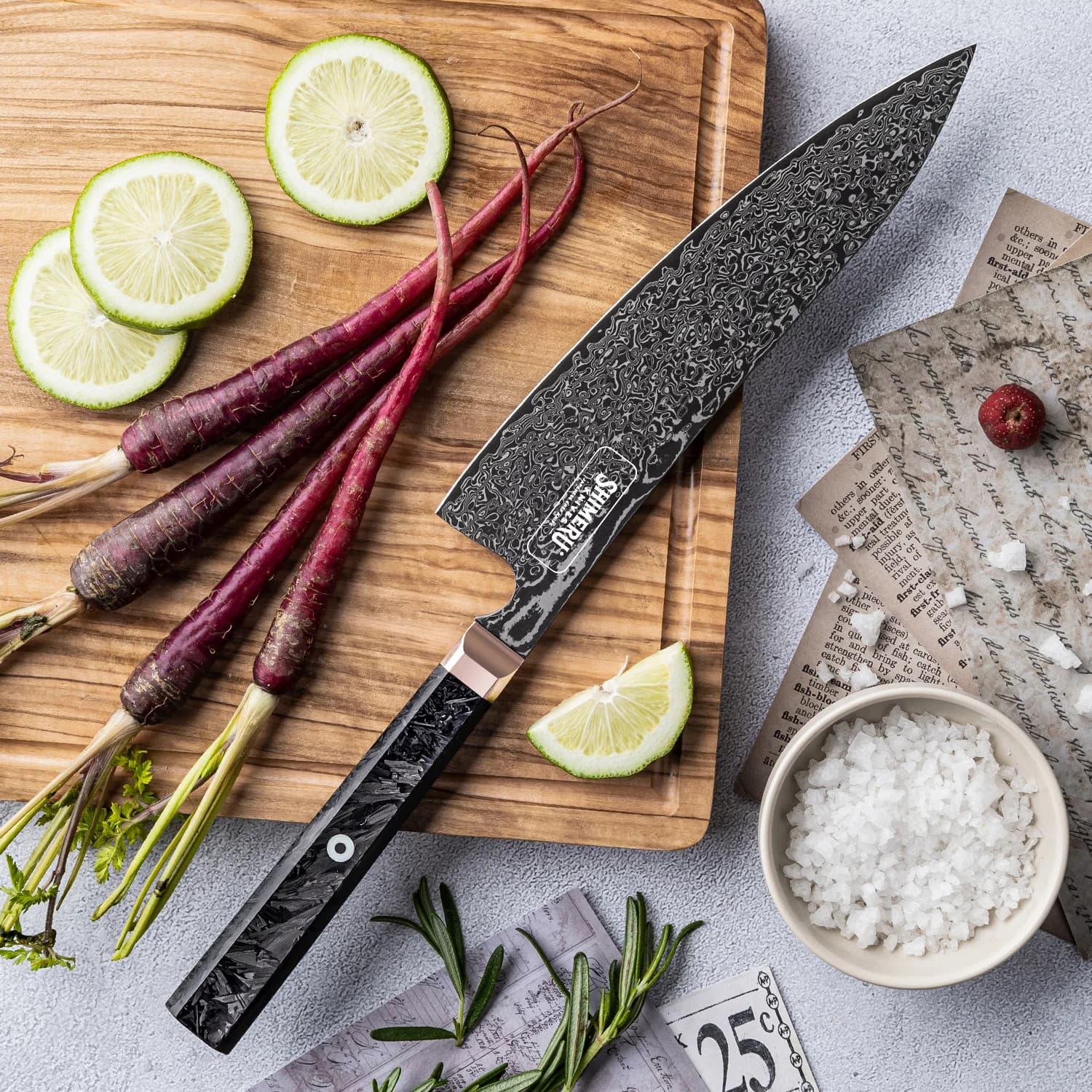 Kushiro 8.3" Damascus Steel Gyuto Knife 牛刀