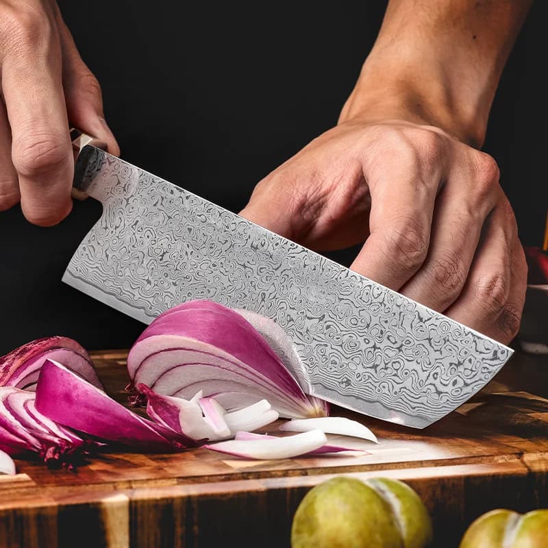 Yamato 7" Damascus Steel Nakiri Knife 菜切り包丁