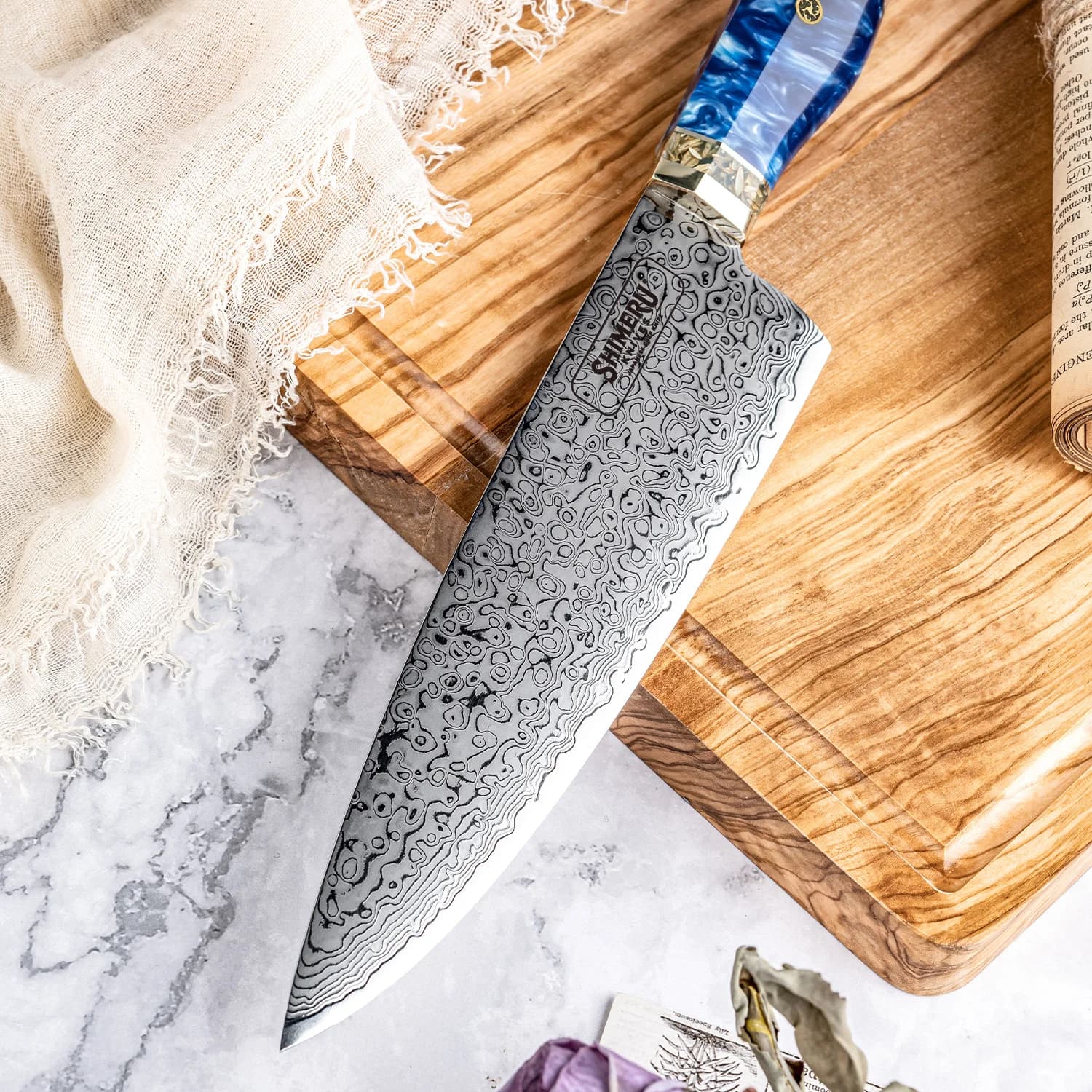 Yamato 8" Damascus Steel Gyuto Knife 牛刀