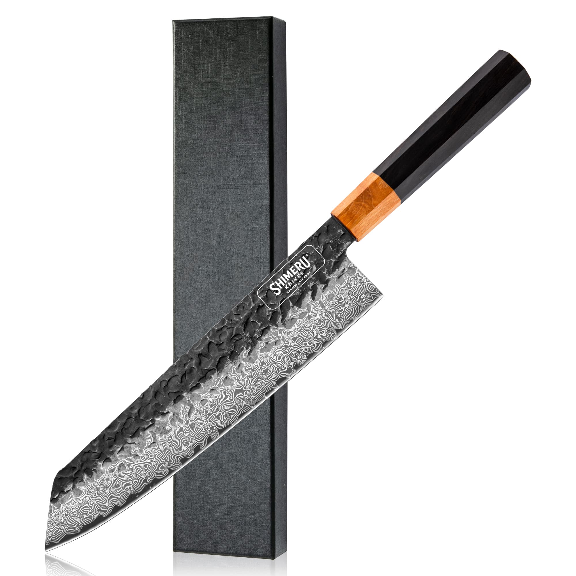 Dark Grain 9.5" Damascus Steel Kiritsuke Knife 切り付け包丁