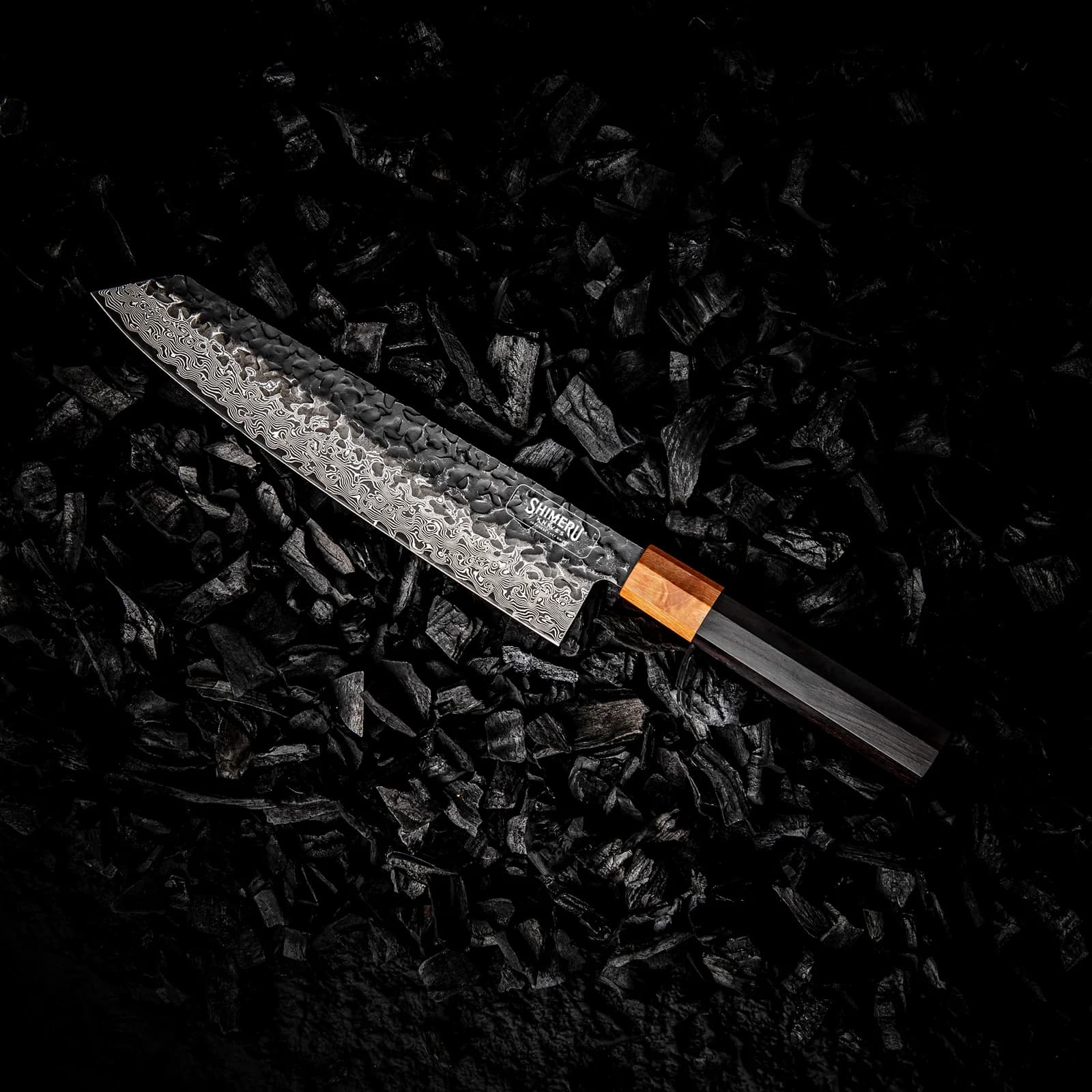 Dark Grain 9.5" Damascus Steel Kiritsuke Knife 切り付け包丁