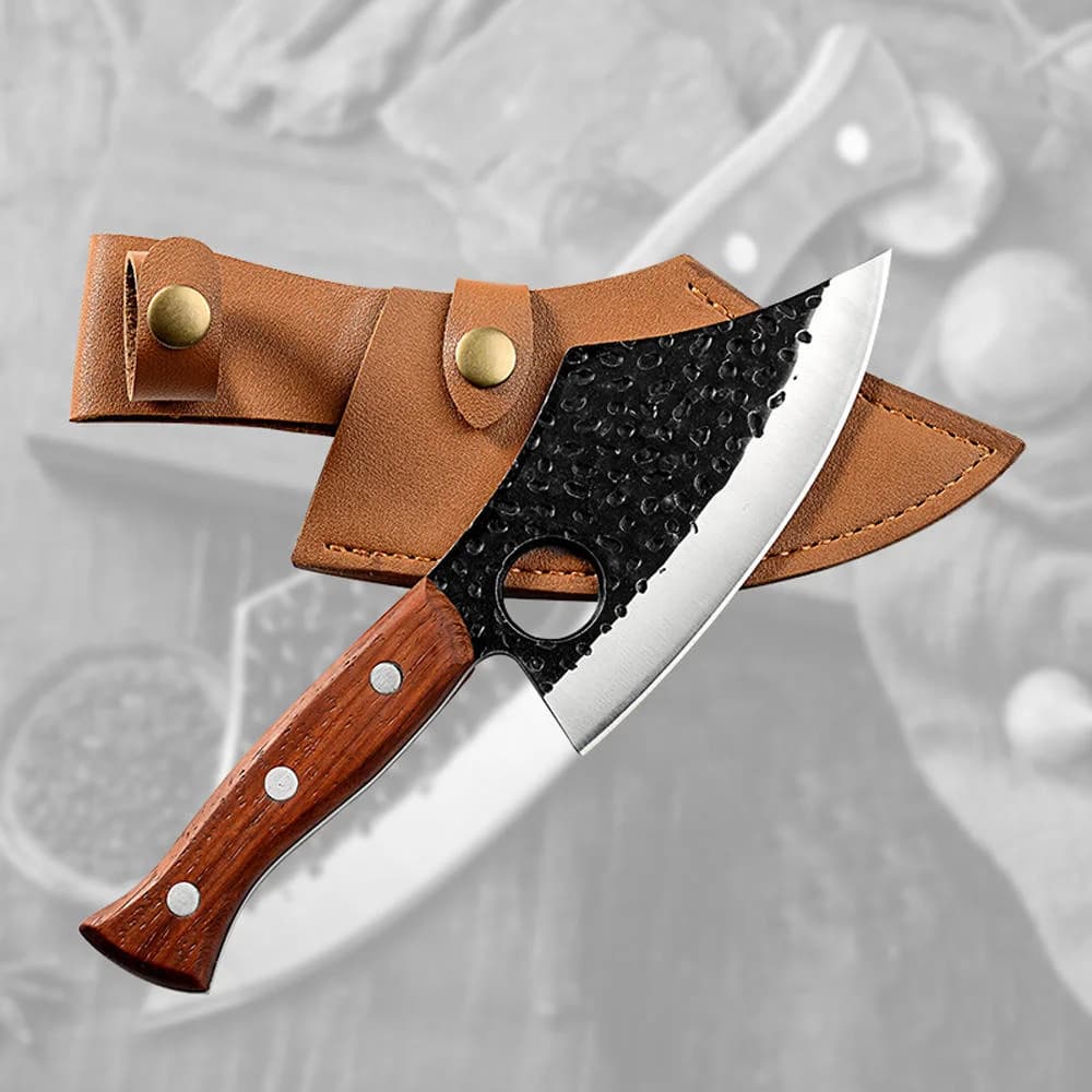 Kiba 5.8" Butcher Knife with Leather Sheath