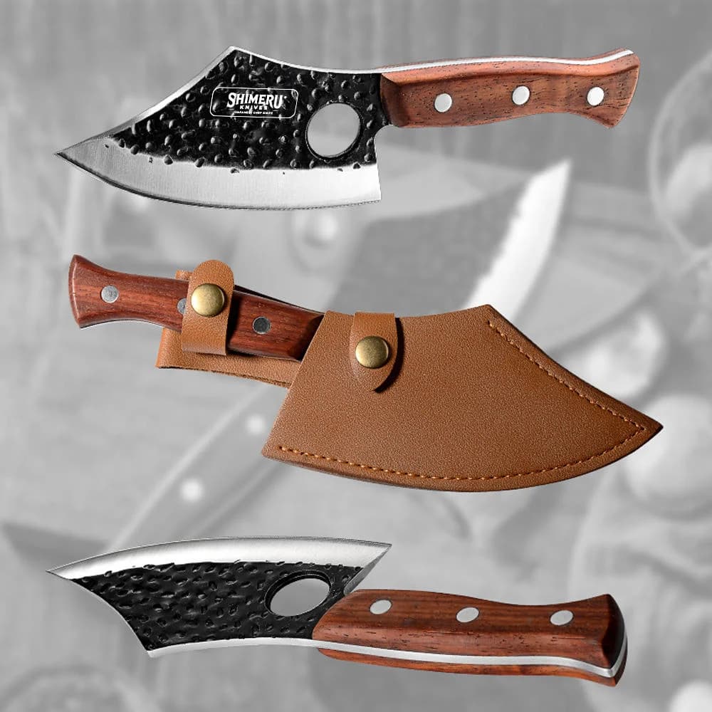Kiba 5.8" Butcher Knife with Leather Sheath