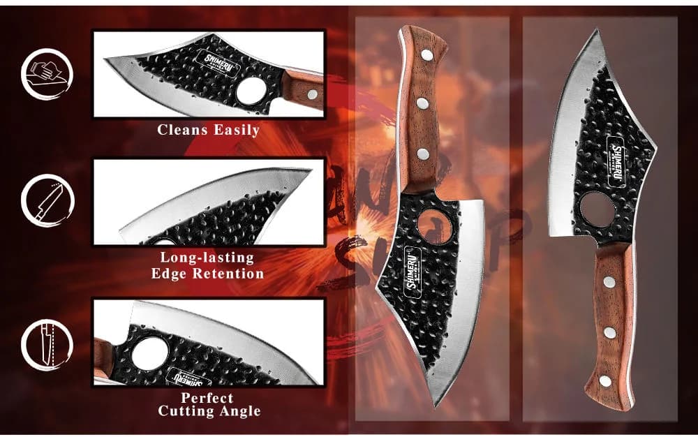 Kiba 5.8" Butcher Knife with Leather Sheath