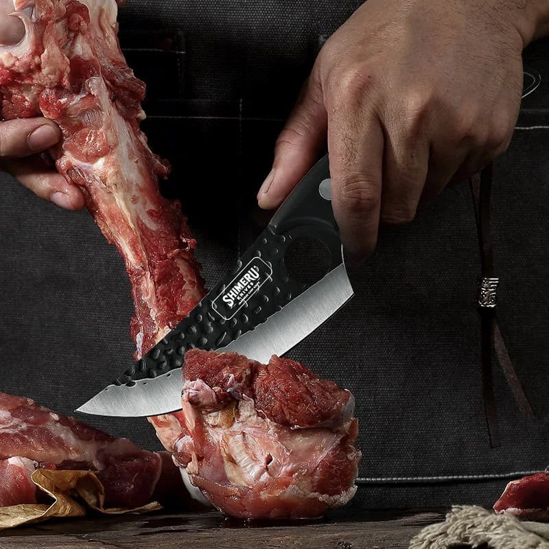 Tetsuya 5.7" Butcher Knife with Leather Sheath