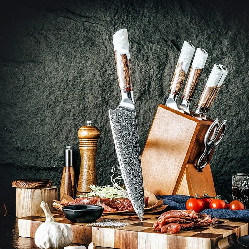 Shirakawa 白川 8" Damascus Steel Gyuto Knife 牛刀