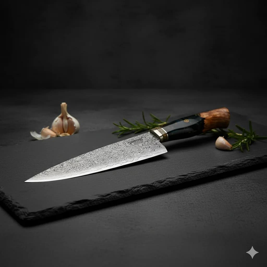 Hakuba 白馬  8" Damascus Steel Gyuto Chef Knife 牛刀