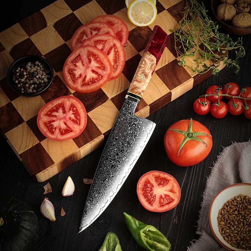 Otaru 小樽 8" Damascus Steel Gyuto Japanese Chef Knife