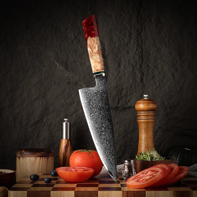 Otaru 小樽 8" Damascus Steel Gyuto Japanese Chef Knife