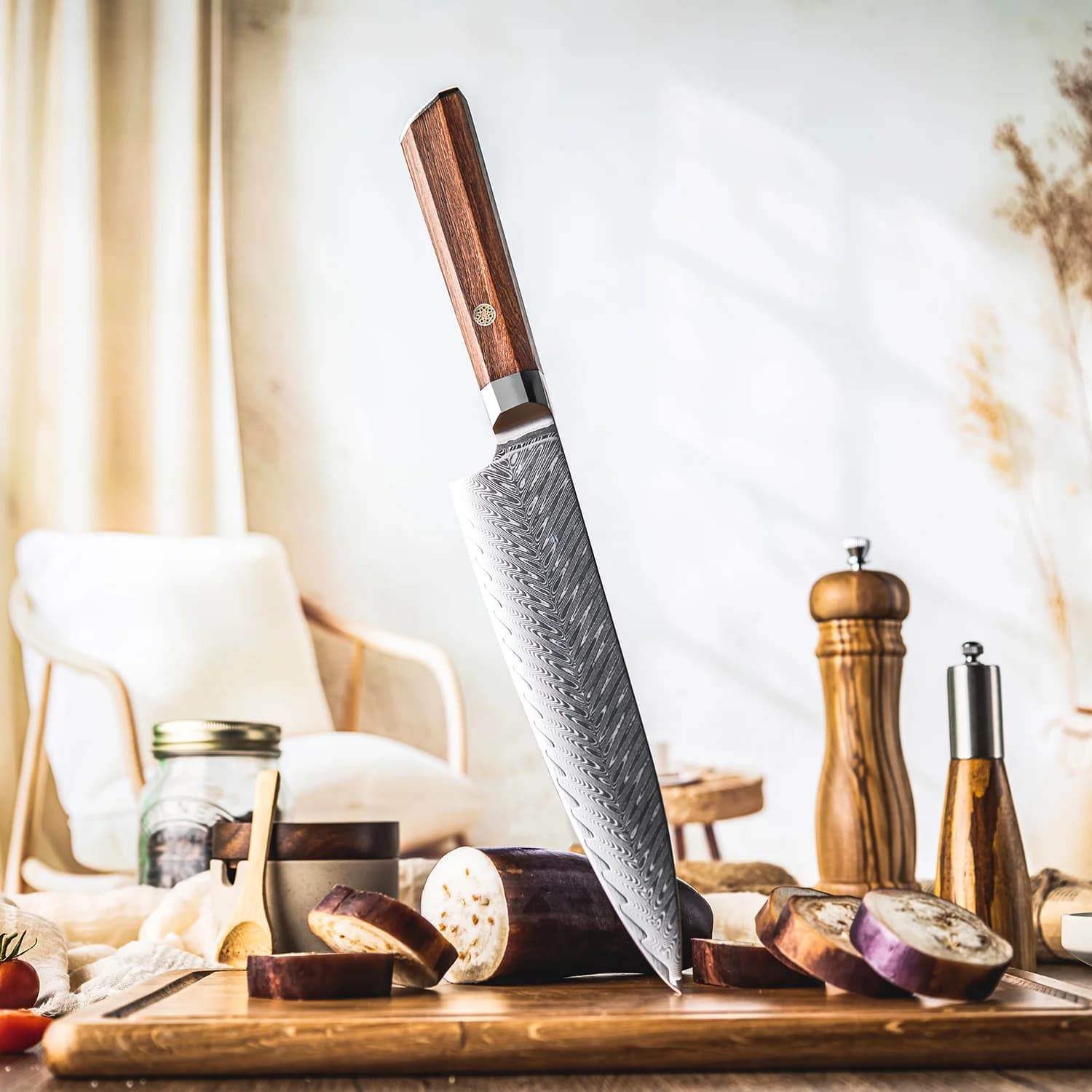 Misuzu 美鈴 7.5" Damascus Steel Gyuto Japanese Chef Knife