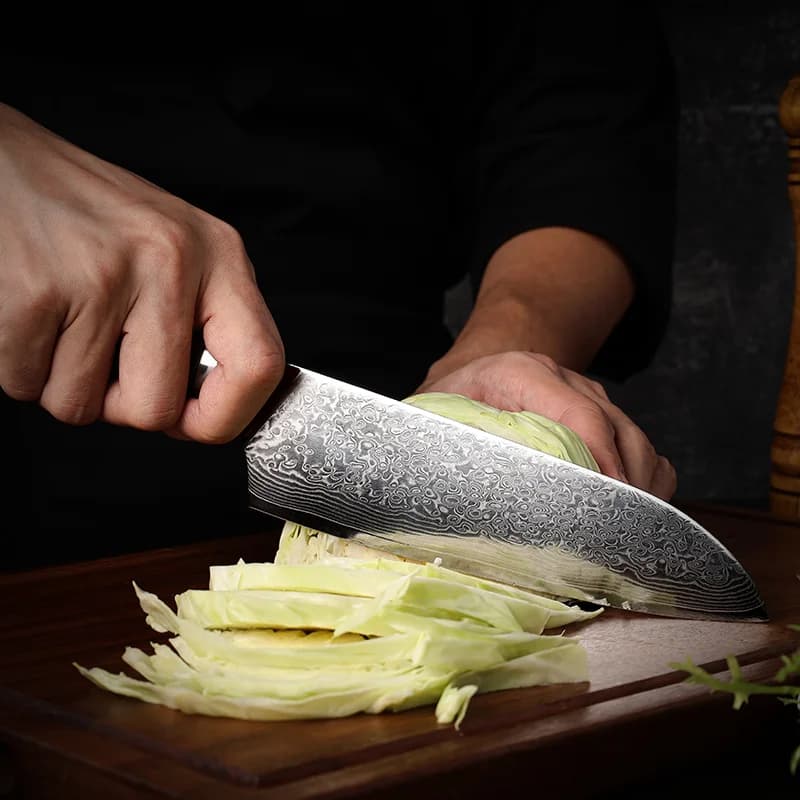 Hayama 葉山 7″ Damascus Steel Santoku Knife 三徳包丁
