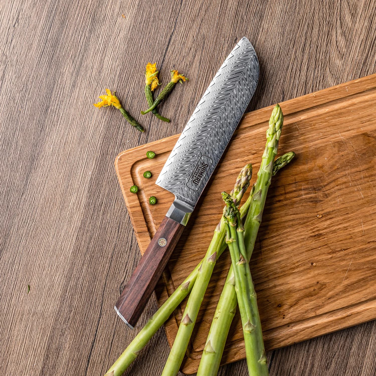 Komachi 小町 7″ Damascus Steel Santoku Knife 三徳包丁