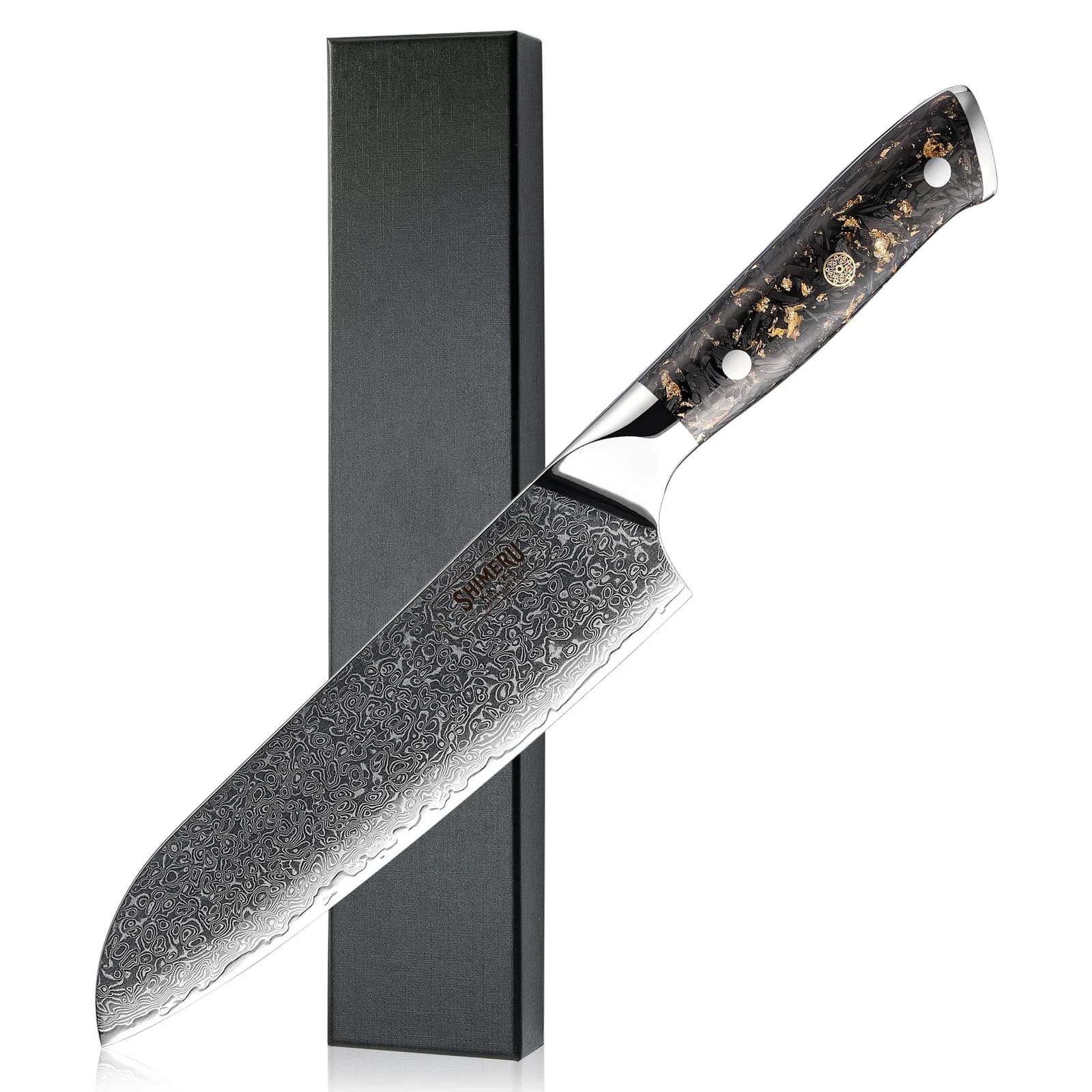 Asuka 飛鳥 7″ Damascus Steel Santoku Knife 三徳包丁