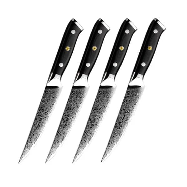 Suma 4.5" Damascus Steel Steak Knife Set 4 pieces ステーキナイフ